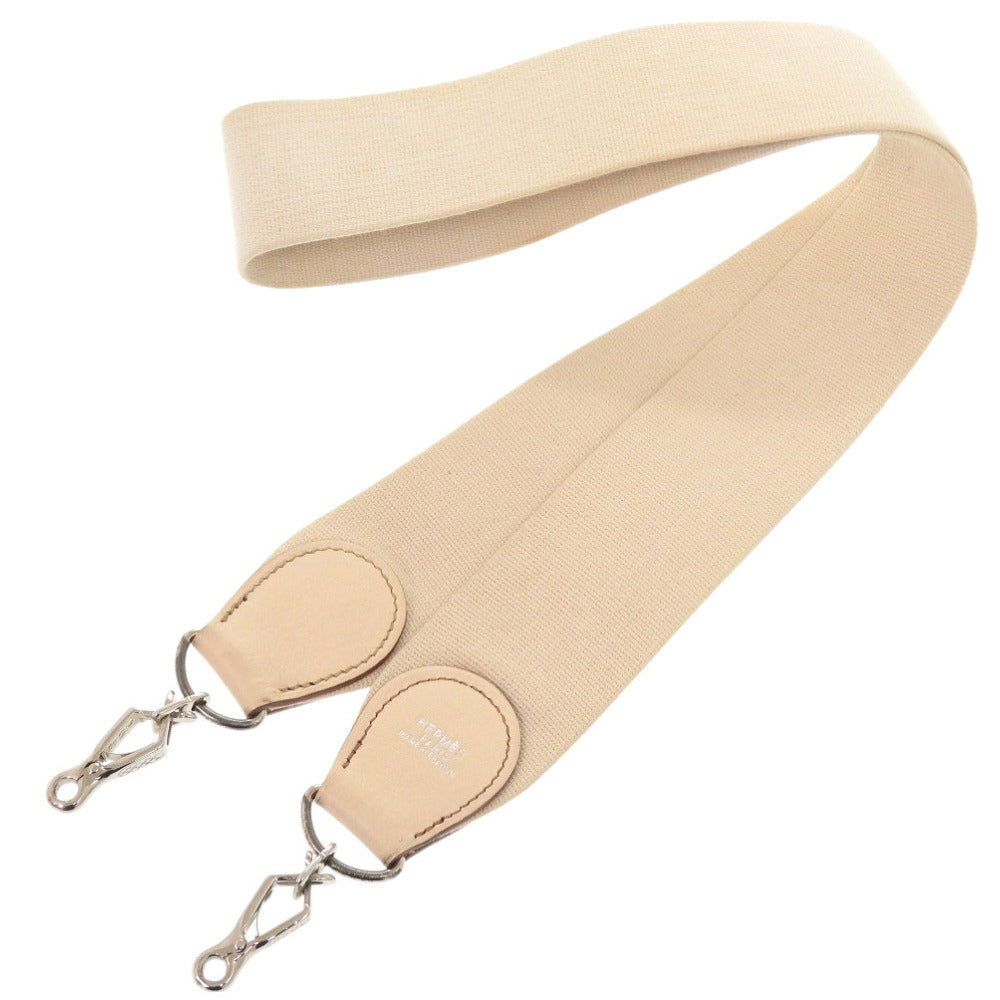 HERMES Shoulder strap Courchevel, canvas Beige type Evelyn Shoulder Strap Women  d