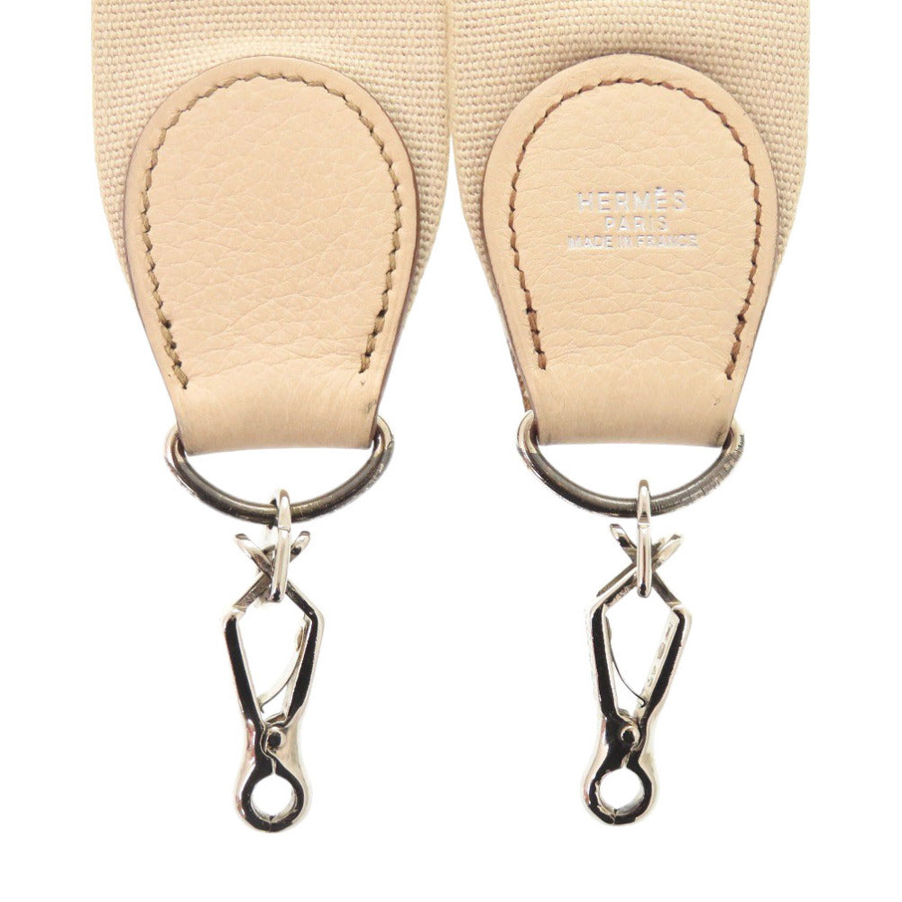 HERMES Shoulder strap Courchevel, canvas Beige type Evelyn Shoulder Strap Women  d