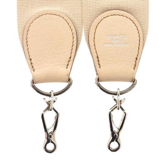 HERMES Shoulder strap Courchevel, canvas Beige type Evelyn Shoulder Strap Women  d
