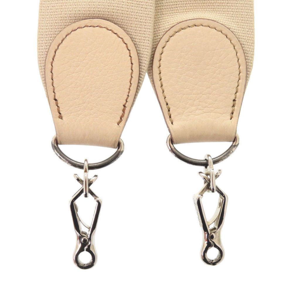 HERMES Shoulder strap Courchevel, canvas Beige type Evelyn Shoulder Strap Women  d
