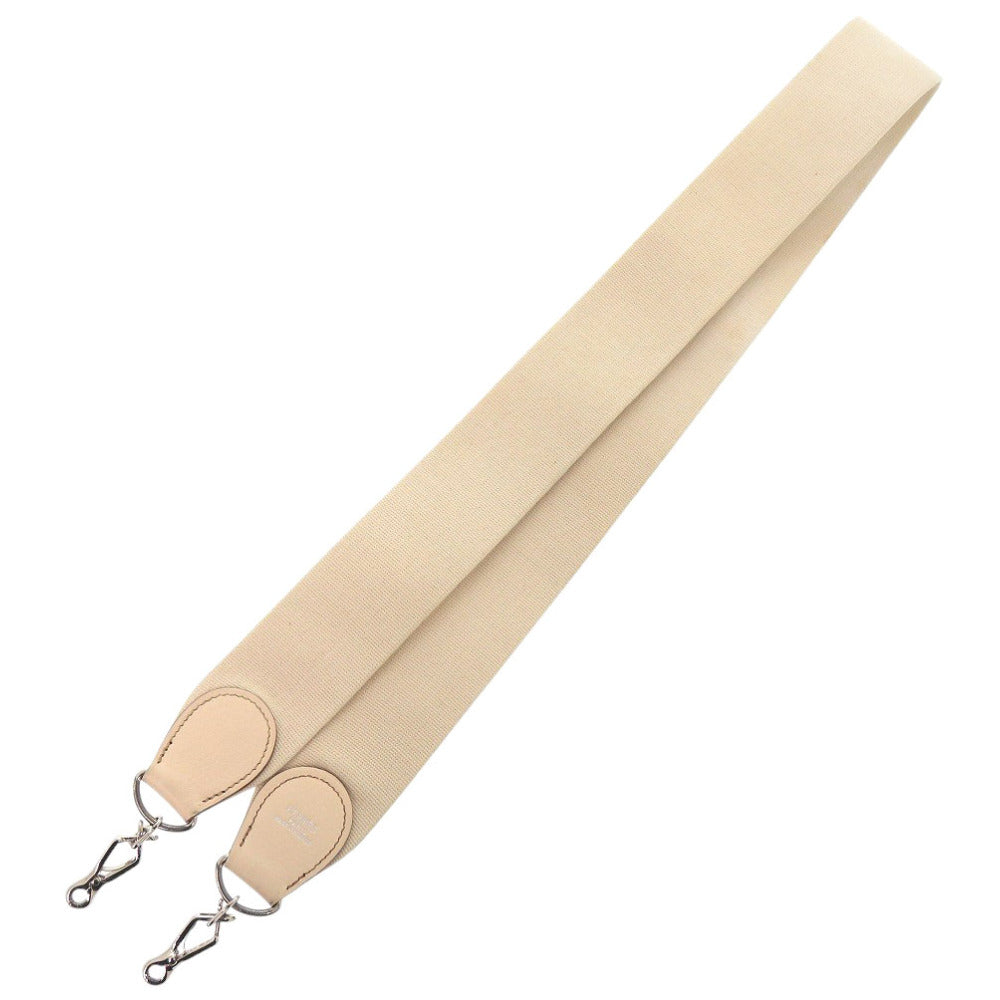 HERMES Shoulder strap Courchevel, canvas Beige type Evelyn Shoulder Strap Women  d