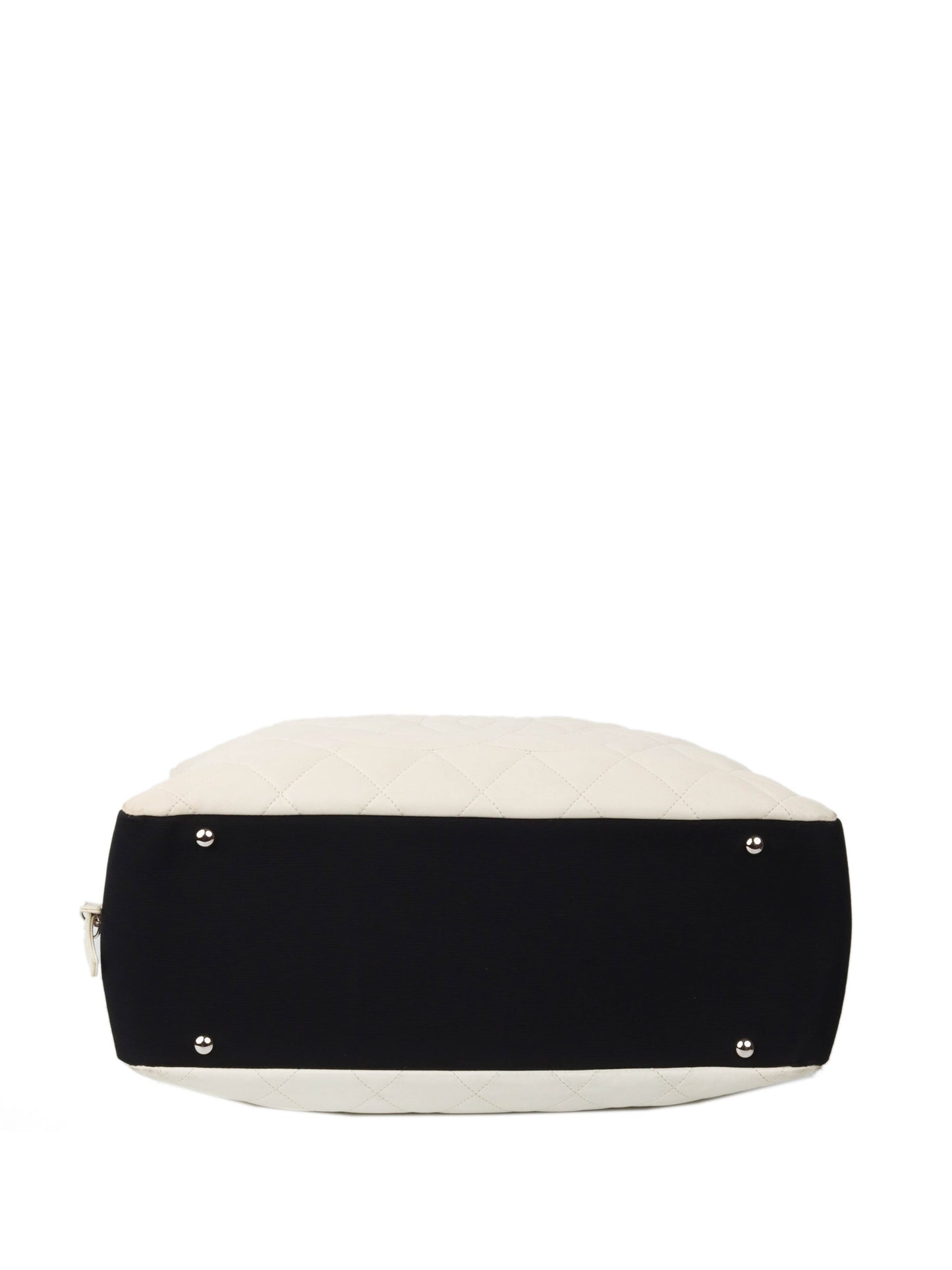Chanel White Leather Bowling Bag