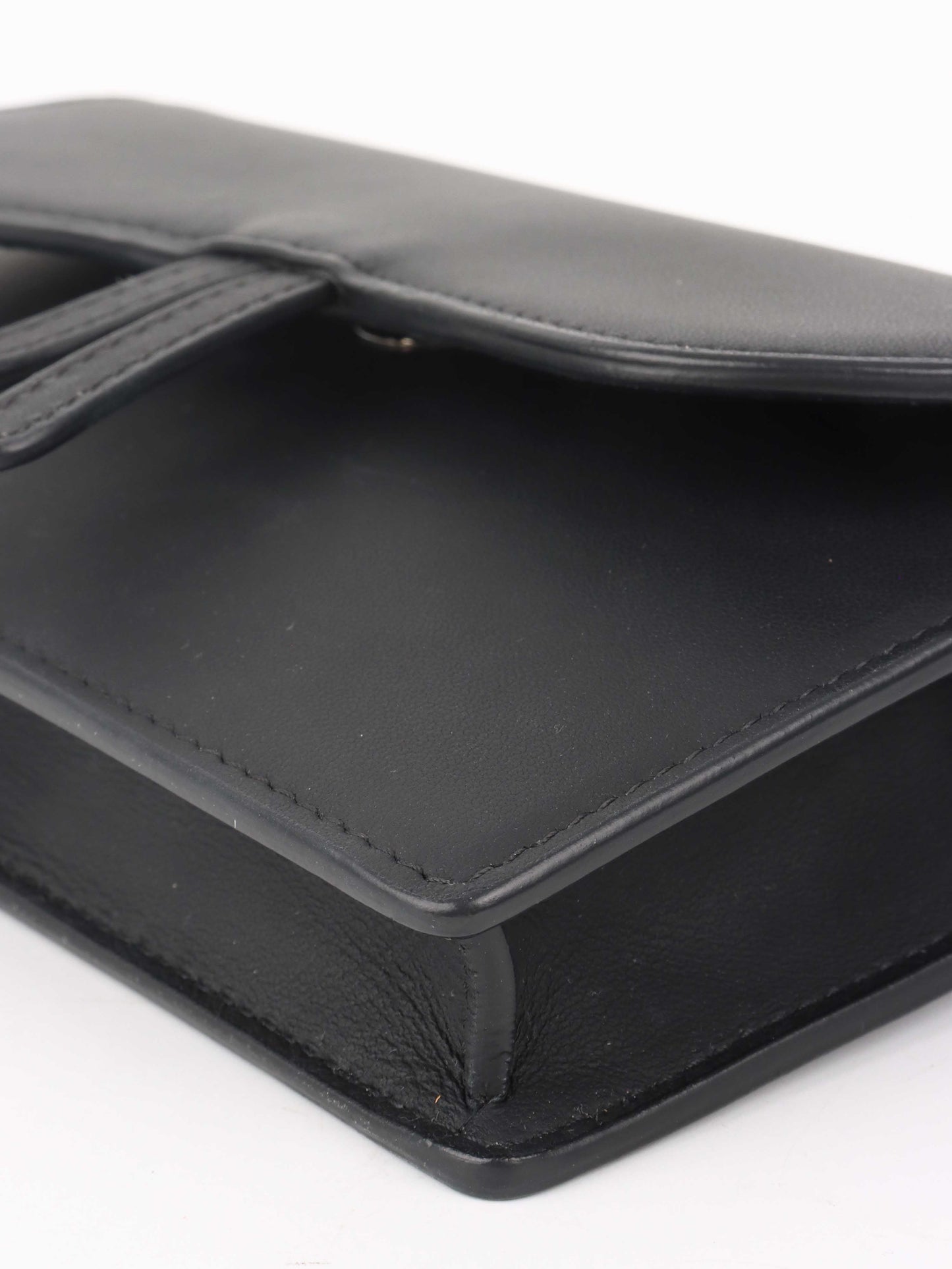 Dior Black Saddle Belt Pouch.