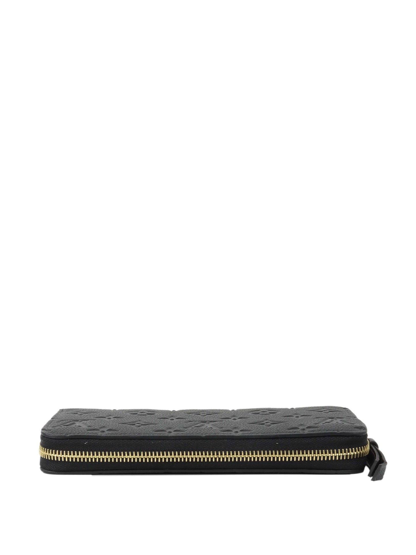 Louis Vuitton Black Monogram Empreinte Leather Clemence Wallet.