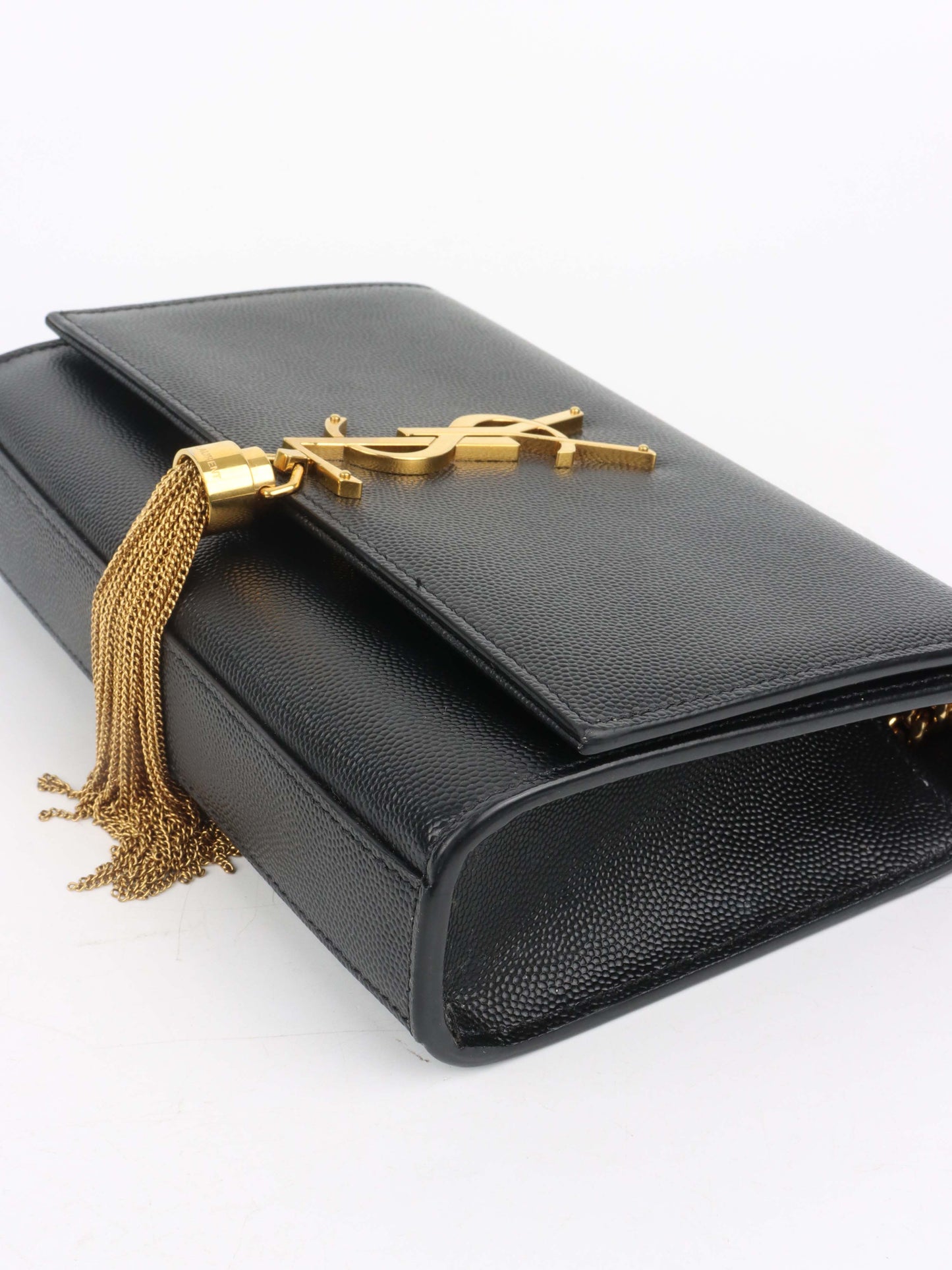 Saint Laurent Black Small Kate Tassel Shoulder Bag.