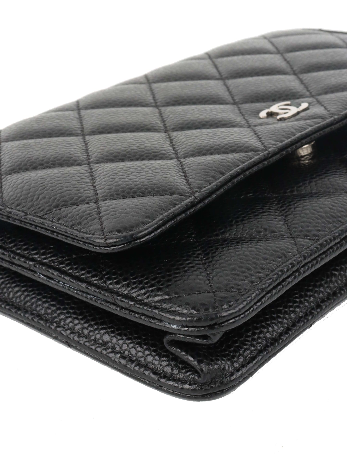 Chanel Caviar Black Wallet on Chain SHW.