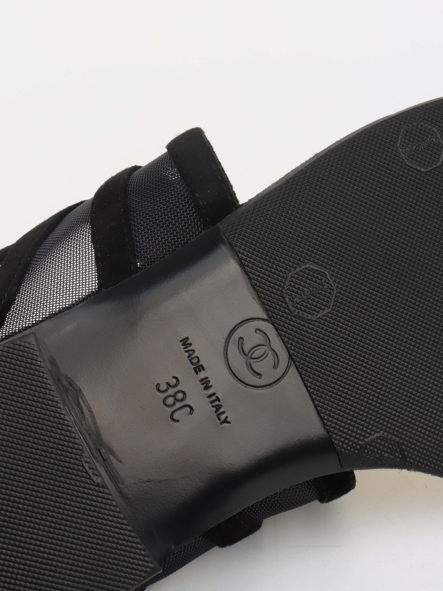 Chanel Black Sandals 38.