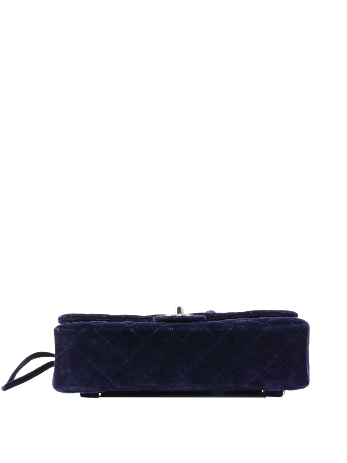 Chanel   Navy Velvet Classic Flap Backpack.
