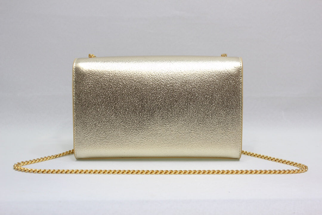 YSSL Kate Chain Wallet With Tassel Yellow Copper For Women 10in/26cm YSL