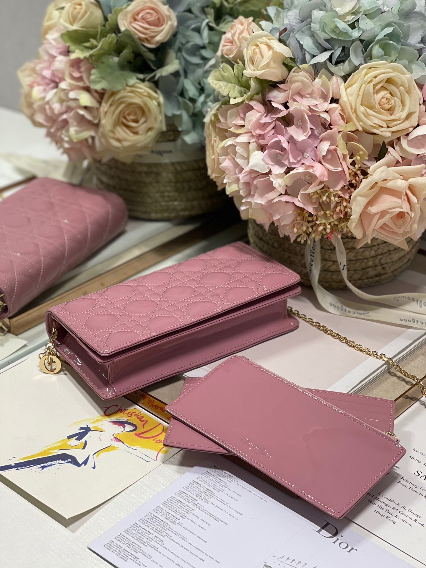 Top Quality Lady Pouch Pink, For Women, Womens Handbags 8.5in/21.5cm CD
