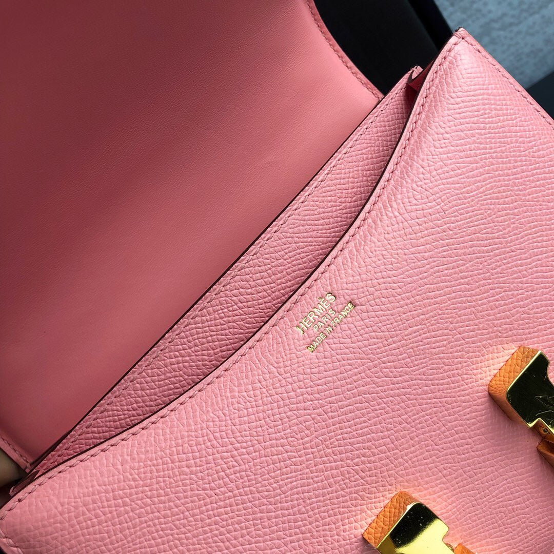 Top Quality Constance 23 Epsom Pink For Women, Womens Handbags, Shoulder Bags 9in/23cm
