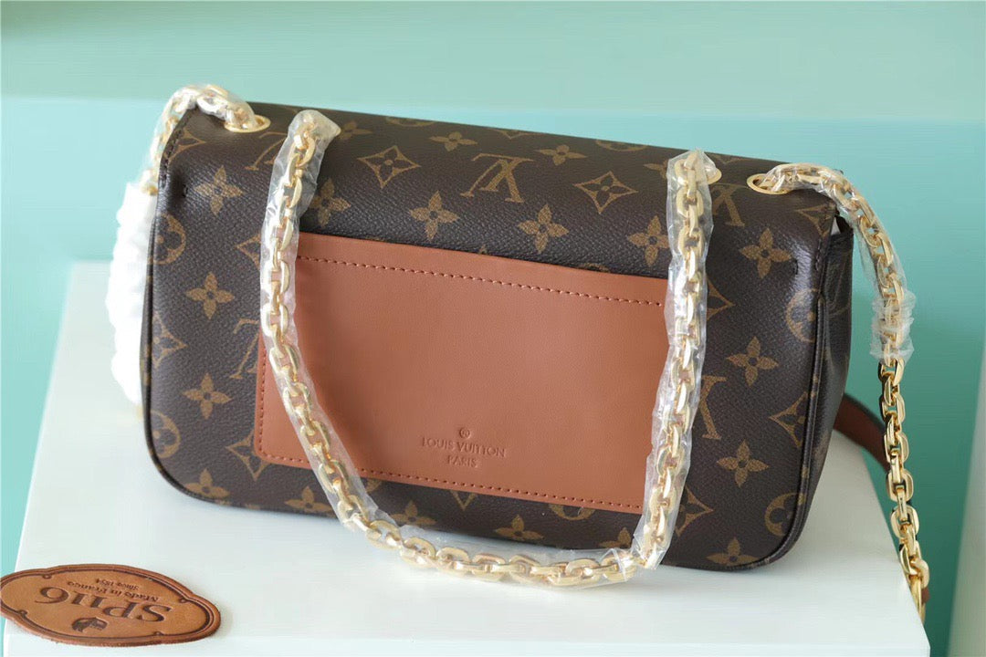 Top Quality Marceau Monogram Canvas Caramel Brown For Women,  Shoulder and Crossbody Bags 9.6in/24.5cm Top Quality M46127