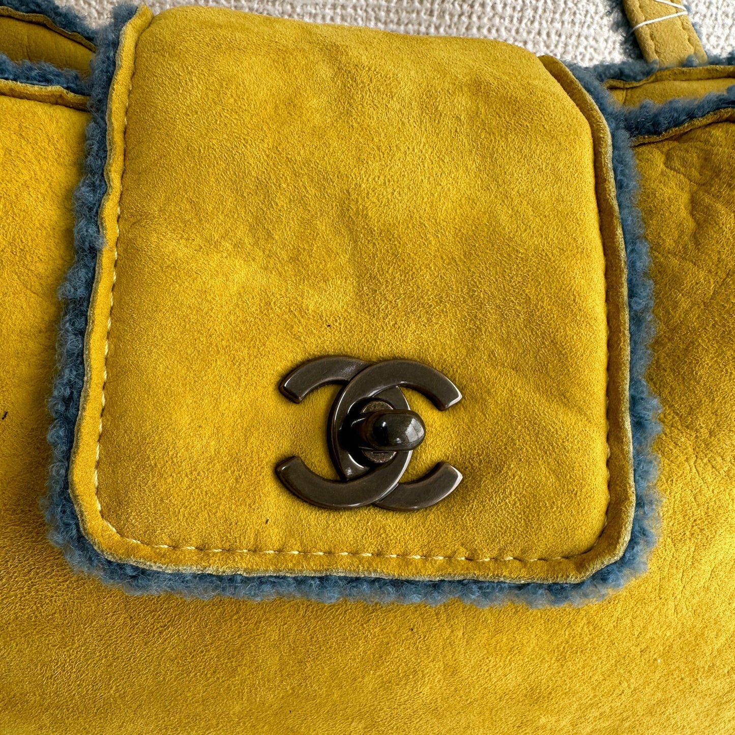 Chanel Shearling Shoulder Bag - Yellow Shoulder Bags, Handbags MR2504202594987