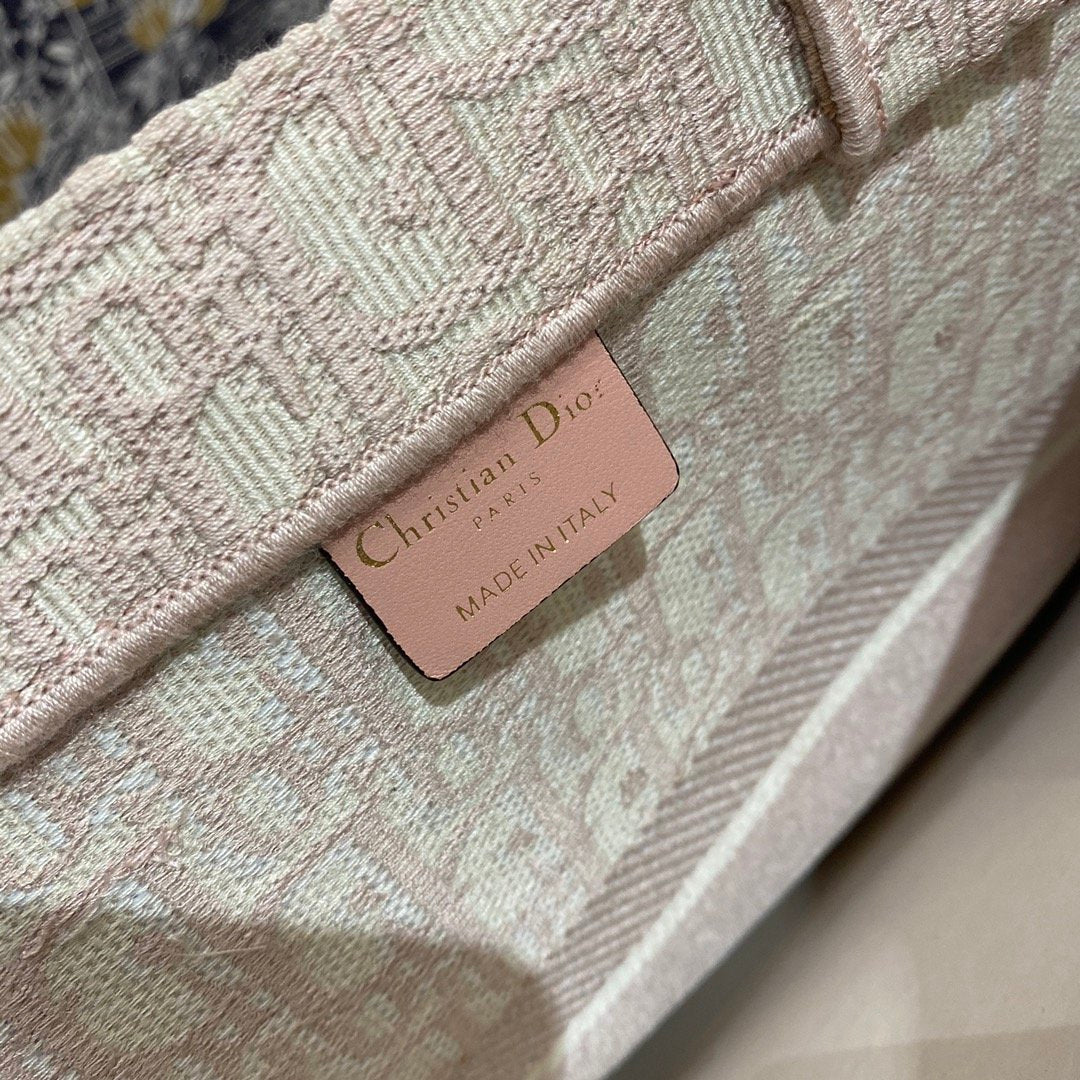 Top Quality Large Book Tote Rose Des Vents Oblique Embroidery, Pink, For Women Womens Handbags, Shoulder Bags, 42cm CD