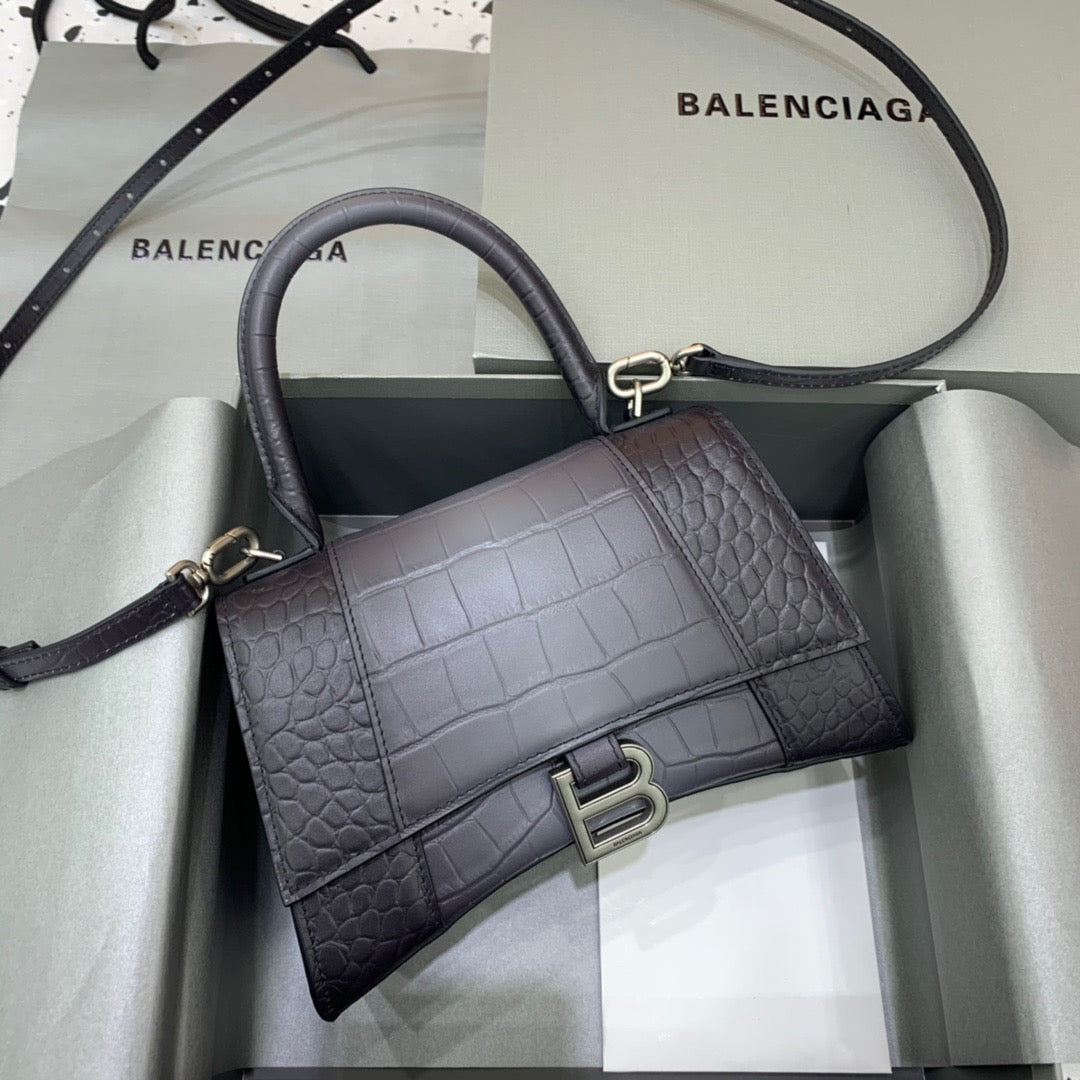 Top Quality Hourglass Small Handbag In Dark Grey, For Women,  Bags 9in/23cm 5935462107U1309