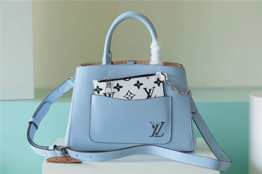 Top Quality Marelle Epi Bleu Nuage Blue For Women, Womens Handbags, Shoulder And Crossbody Bags 9.8in/25cm Top Quality M59486