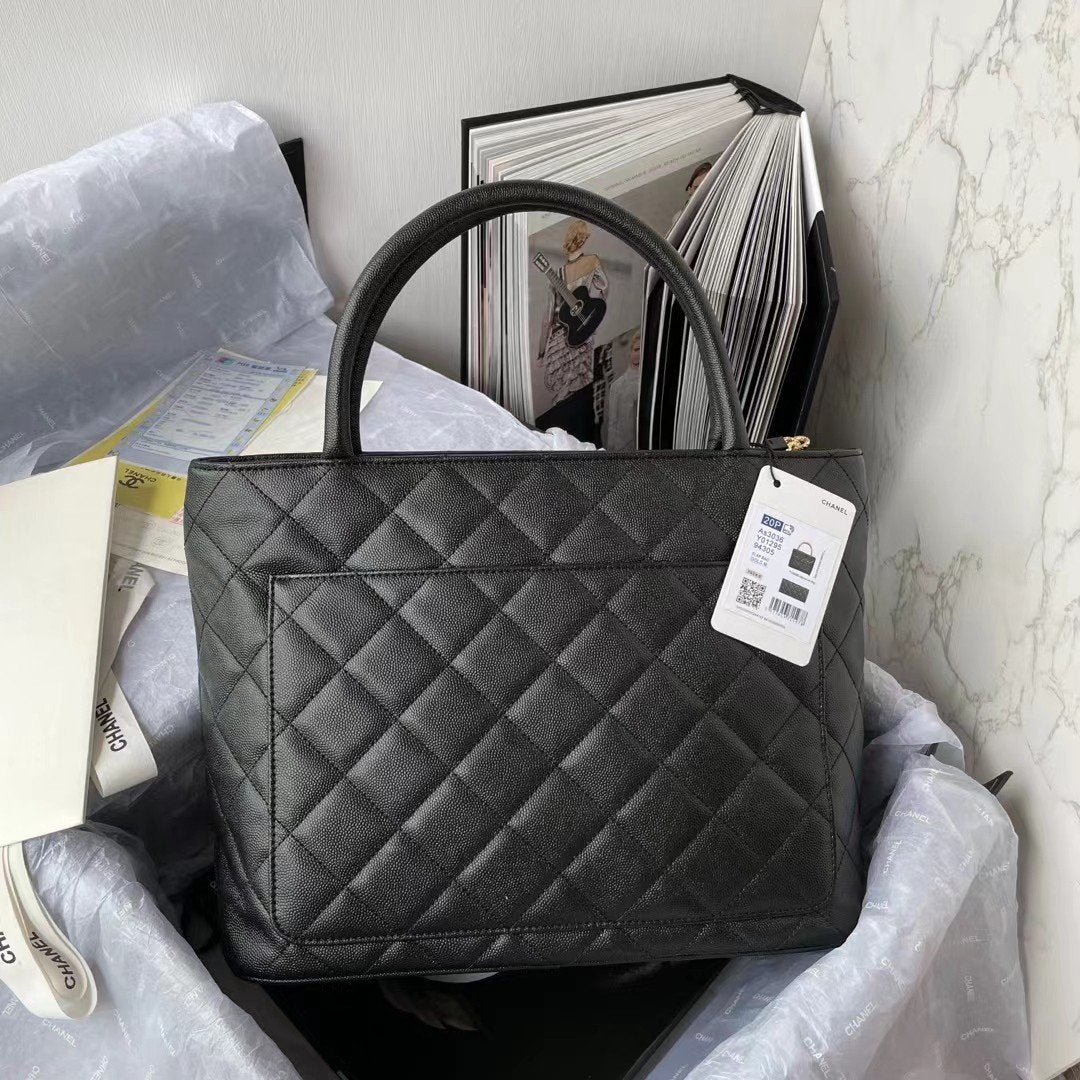 CHLMedallion Tote Shoulder Black Bag For Women 29cm/11.4in