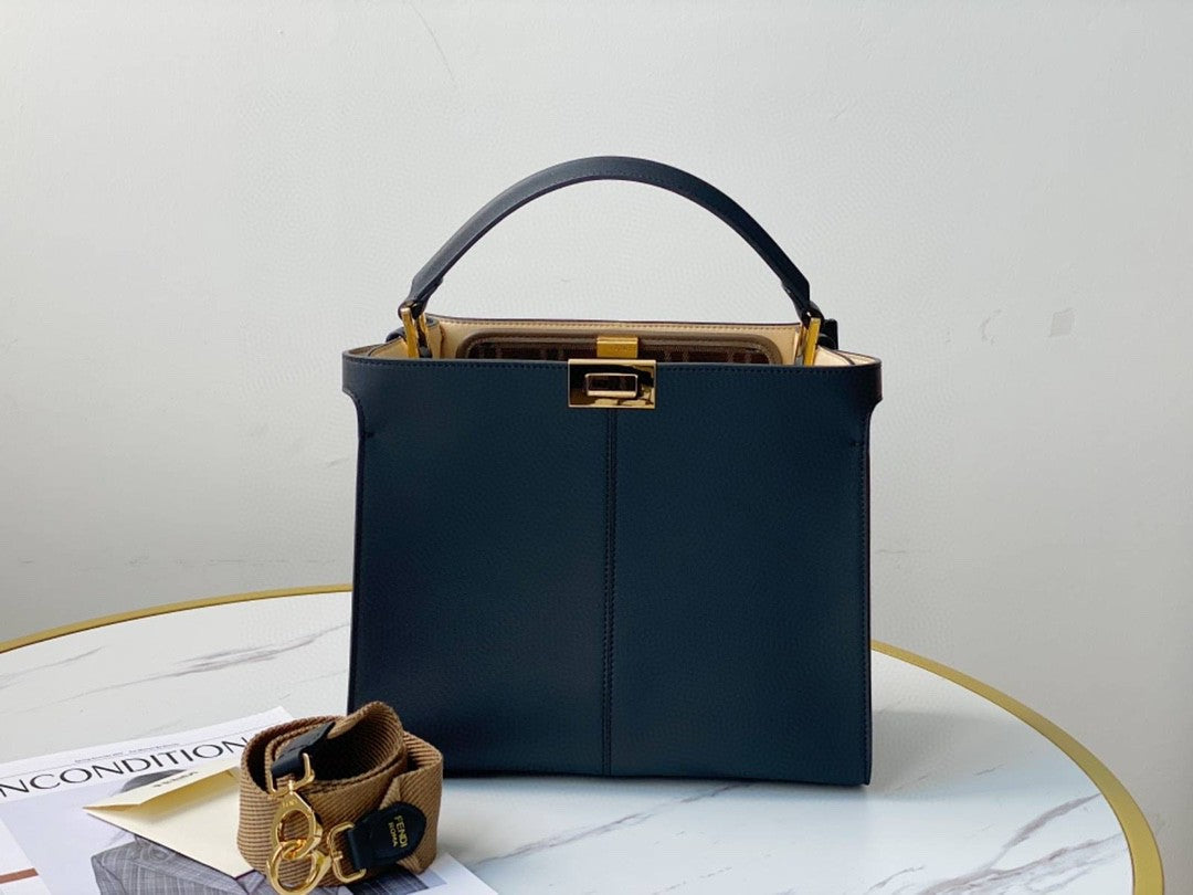 Top QualityTop Quality Peekaboo X-Lite Tote Medium Navy Blue Bag For Woman 30cm/12in