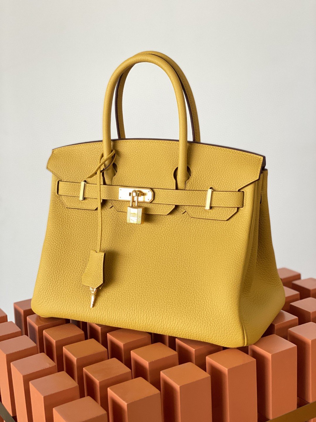 Top Quality Birkin Nata Swift Yellow For Women Gold Toned Hardware 10in/25cm