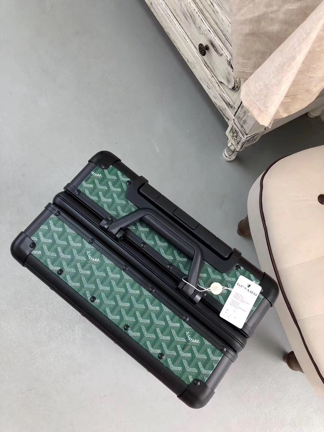 Goyard Rolling Vali Green For Men, LuGucciage 20in/51cm Top Quality