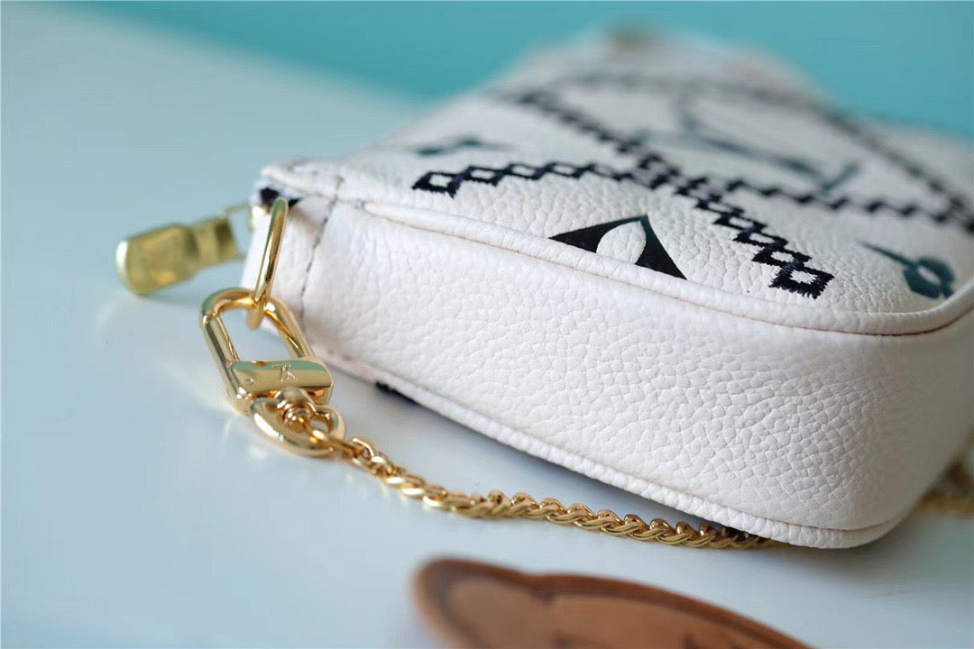 Top Quality Mini Pochette Accessoires Monogram Empreinte White For Women, Womens Handbags, Shoulder Bags And Crossbody Bags 6.1in/15.5cm Top Quality 