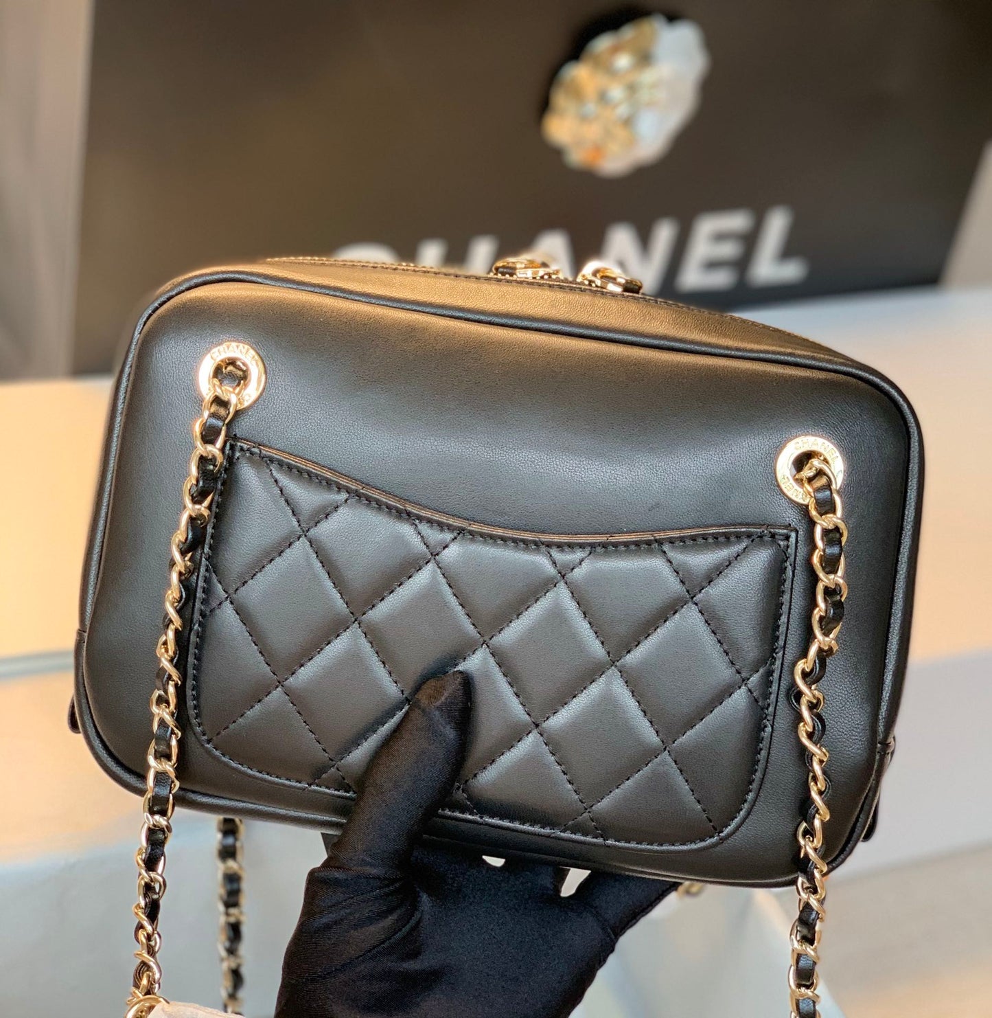 CHL Camera Cubic Top Qualityamonds Black Bag For Women 12.5cm/4.9in