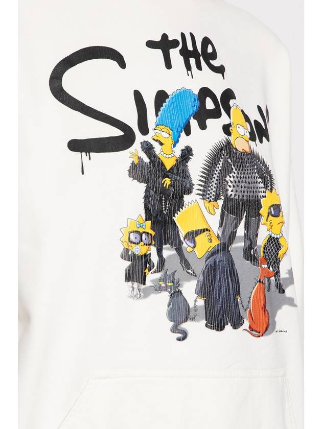Luxury Balenciaga Trending 2025 The Simpsons Printed Hoodie White