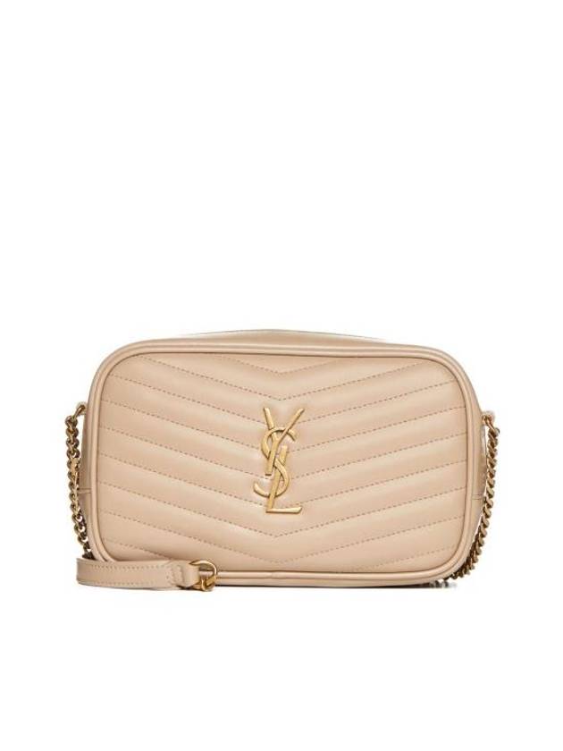 Luxury Saint Laurent Trending 2025 Lou Small Leather Cross Bag Beige