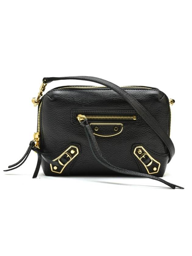 Luxury Balenciaga Trending 2025 Metal Reporter Mini Cross Bag Black