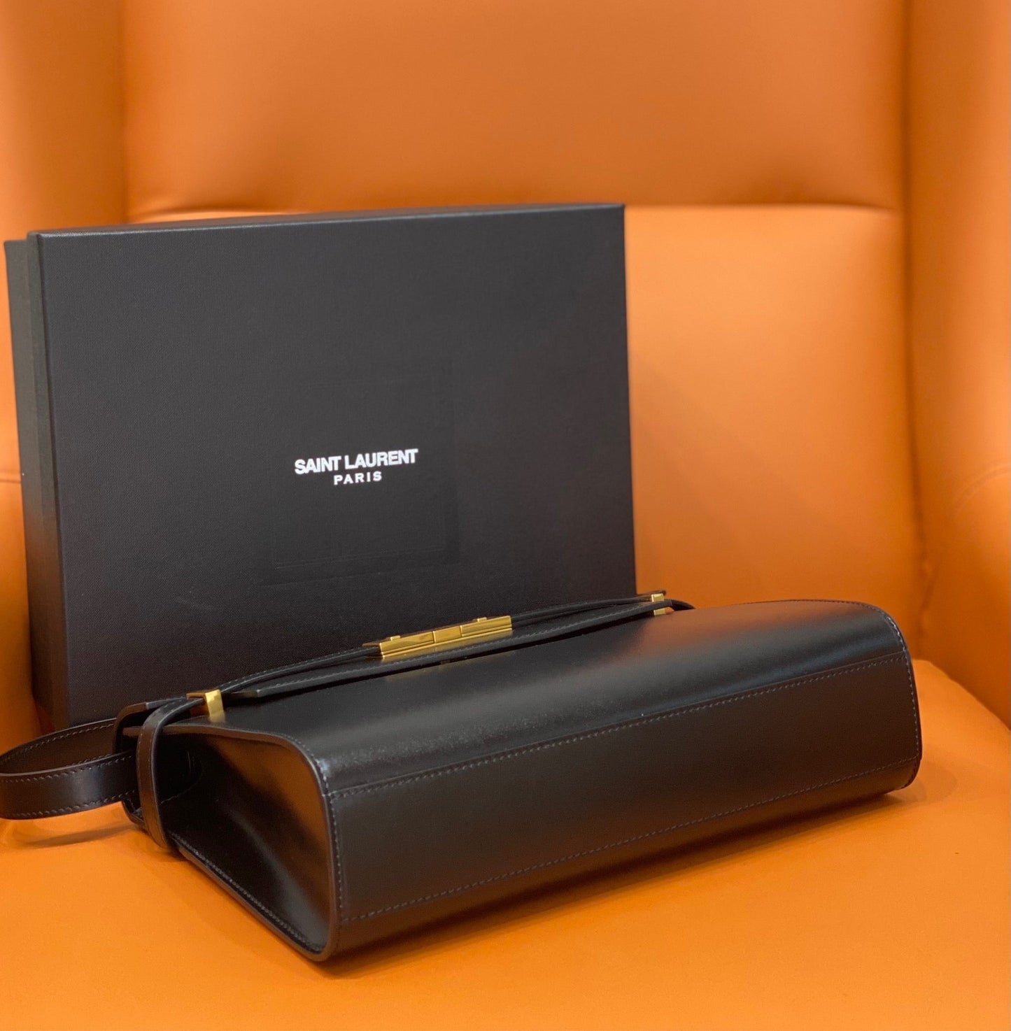 YSSL Manhattan Shoulder Bag Black For Women 11in/29cm YSL 5792710SX0W1000