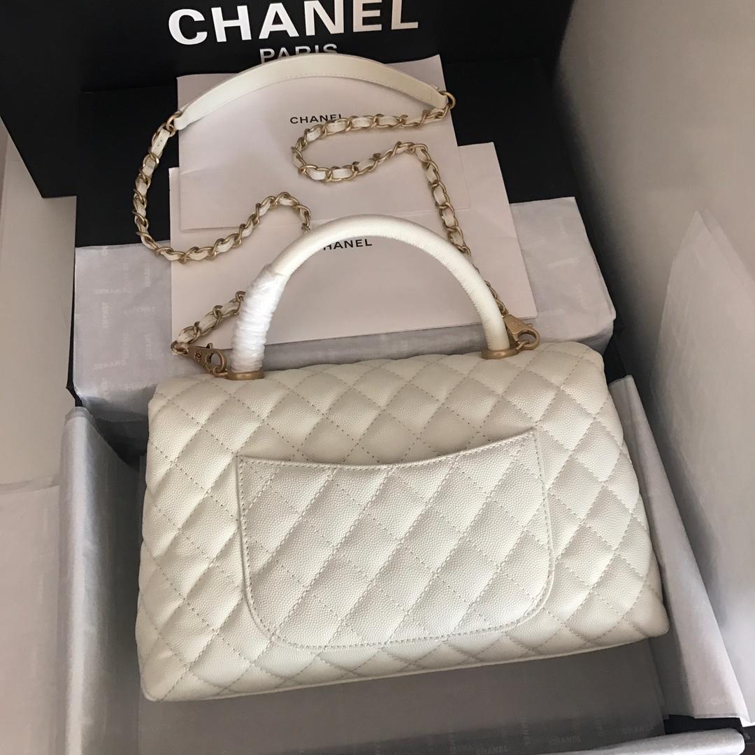 CHL Coco With Top Handle Bag White For Women 11in/28cm