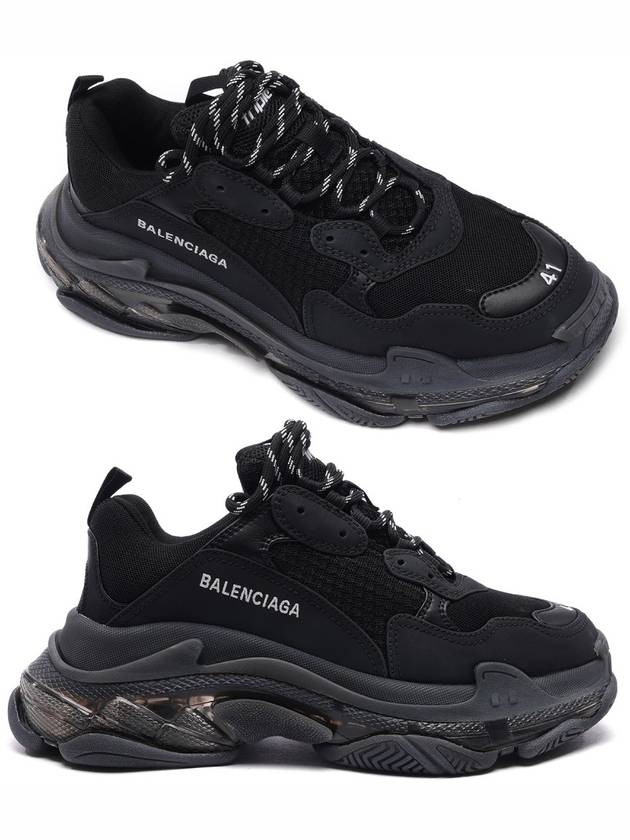 Luxury Balenciaga Trending 2025 Triple S Sneakers Clear Sole Black