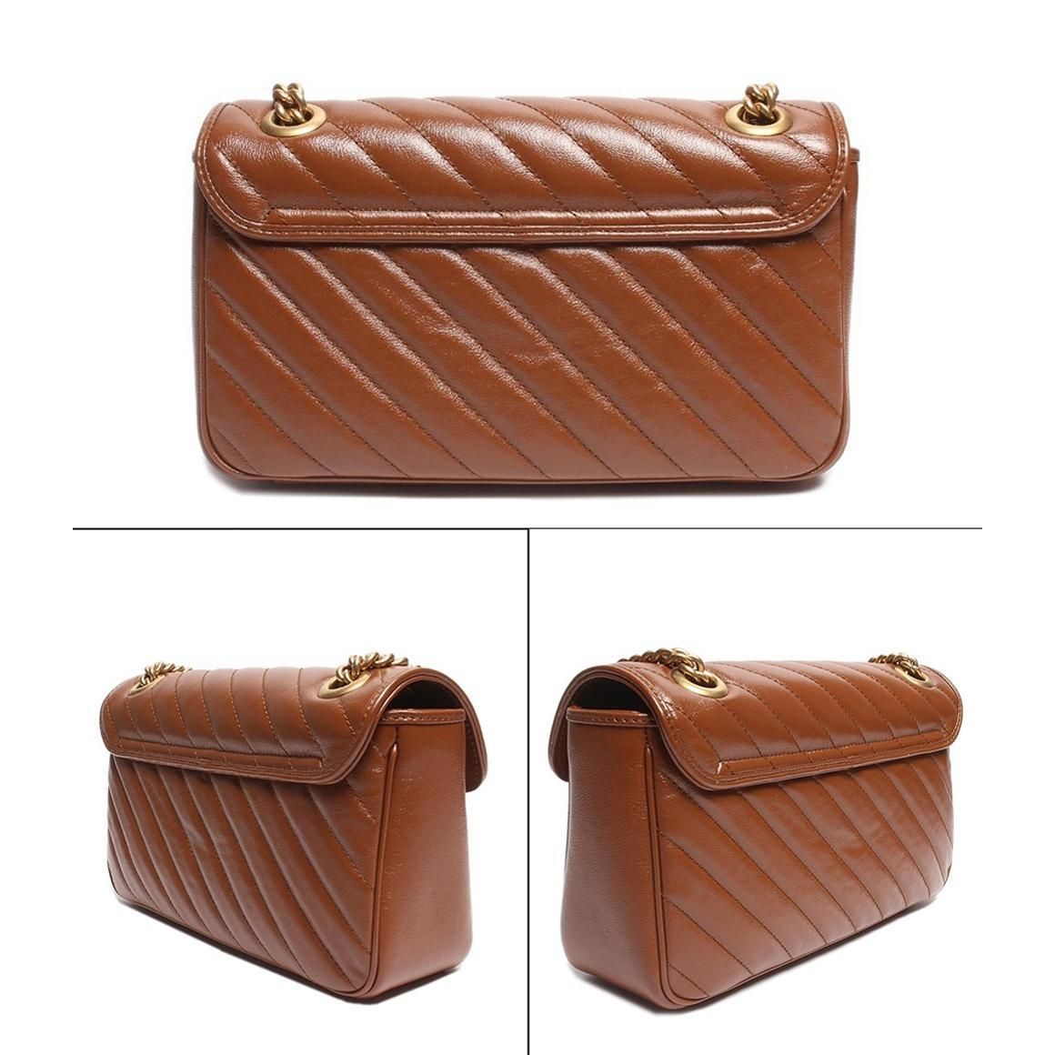 Gucci Double G Marmont Super Mini - Brown Crossbody Bags, Handbags ITEBPHXLW