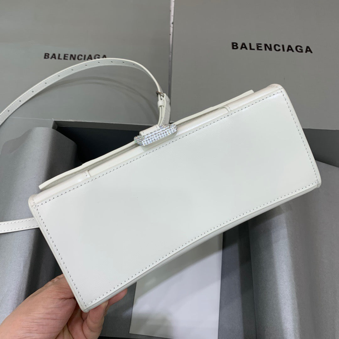 Top Quality Hourglass Small Handbag In White, For Women,  Bags 9in/23cm 5928331QJ4Y9028