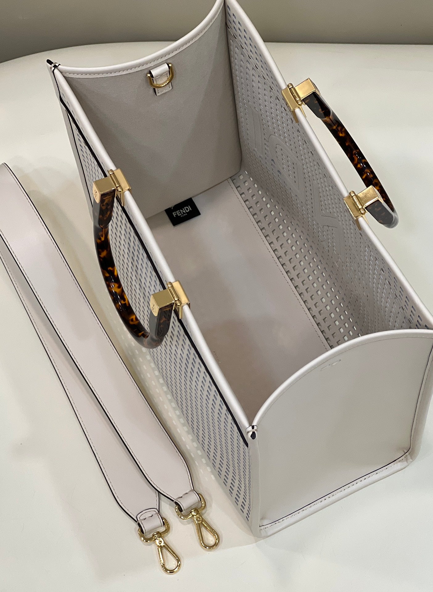 Top QualityTop Quality Top QualityTop Quality Sunshine Medium Two-toned perforated Bag For Woman 37cm/14.5in
