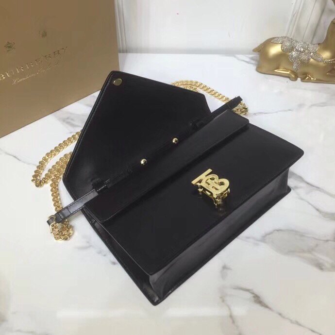 Top Quality Small Tb Envelope Clutch Black By British Heritage For Women, Bags 10.2in/26cm