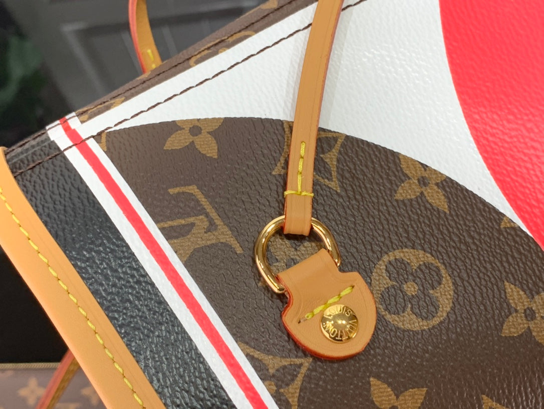 Top Quality Neverfull MM Game On Tote Bag Monogram Canvas By Nicolas Ghesquiere For Women,  Shoulder Bags 12.2in/31cm Top Quality M57452