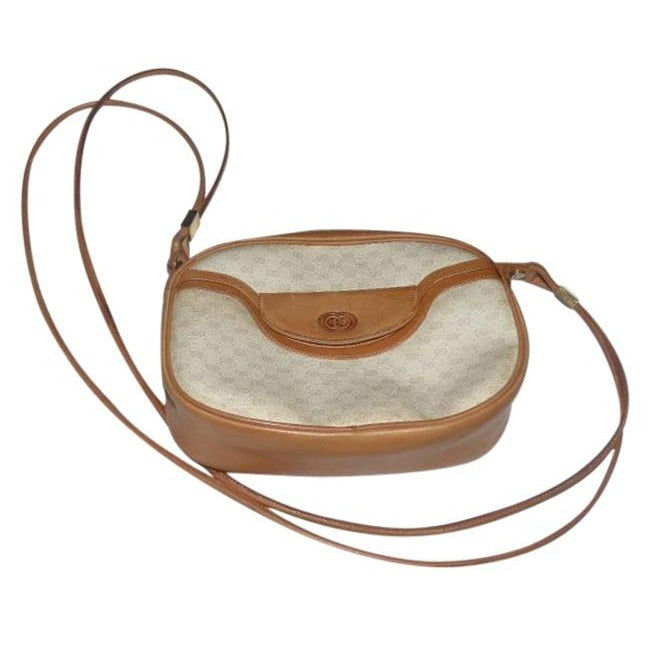 Gucci   Camel Small G Logo Print On Ivory Camel Leather