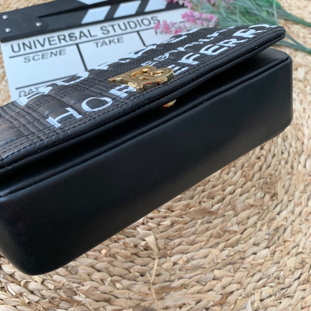 Top Quality Horseferry Print Quilted Small Lola Bag Monogram Black For Women, Bags 9in/23cm
