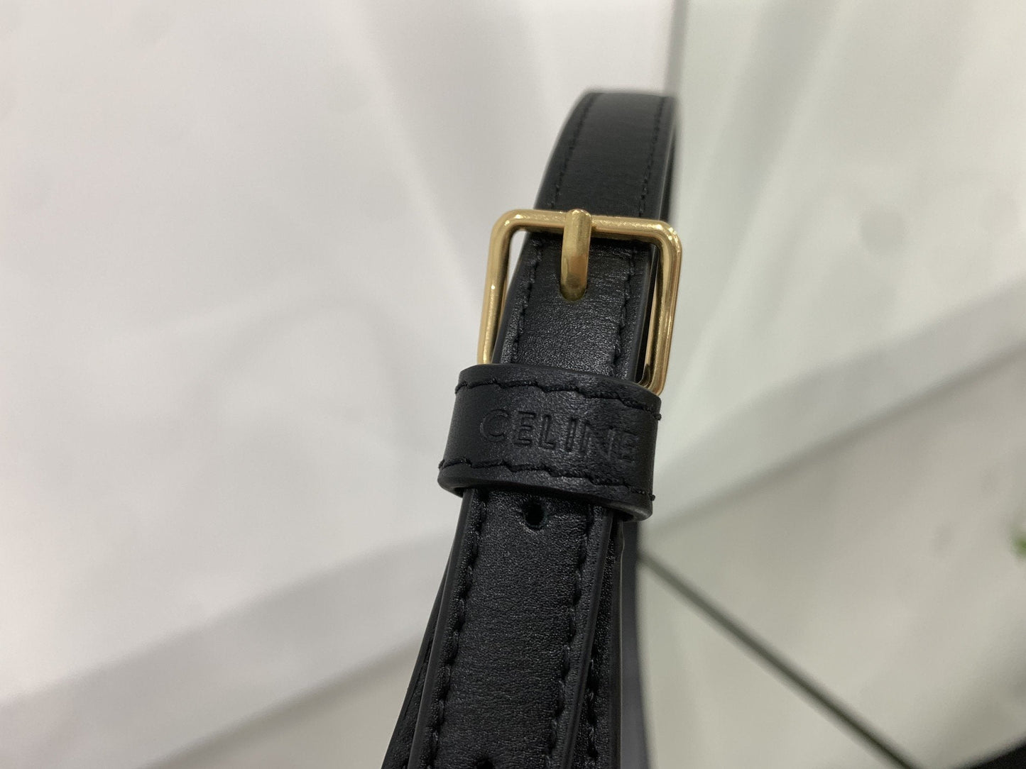 Top Quality Cuir Triomphe Bag Black For Women 9in/24cm