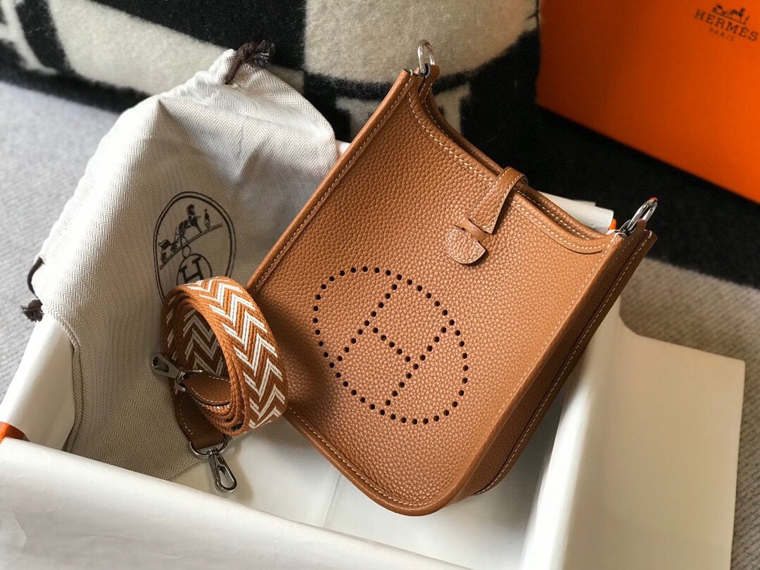 Top Quality Evelyne 16 Amazone Bag Brown With SiTop Qualityer-Toned Hardware For Women, Shoulder And Crossbody Bags 6.3in/16cm