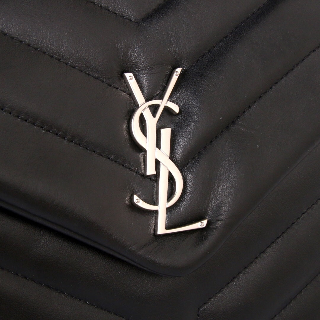 Top Quality Loulou Small Chain Bag In Matelassé "Y" Black For Women 9.8in/23cm YSL 494699DV7261000