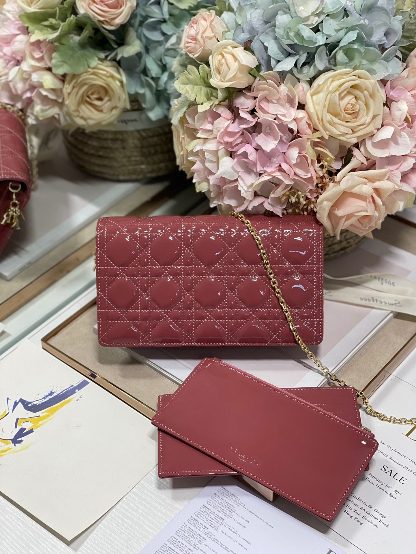 Top Quality Lady Pouch Crimson, For Women, Womens Handbags 8.5in/21.5cm CD