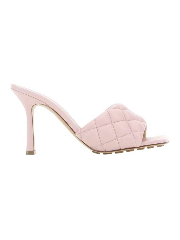 Luxury Bottega Veneta Quilted Nappa Sandal Heels Light Pink