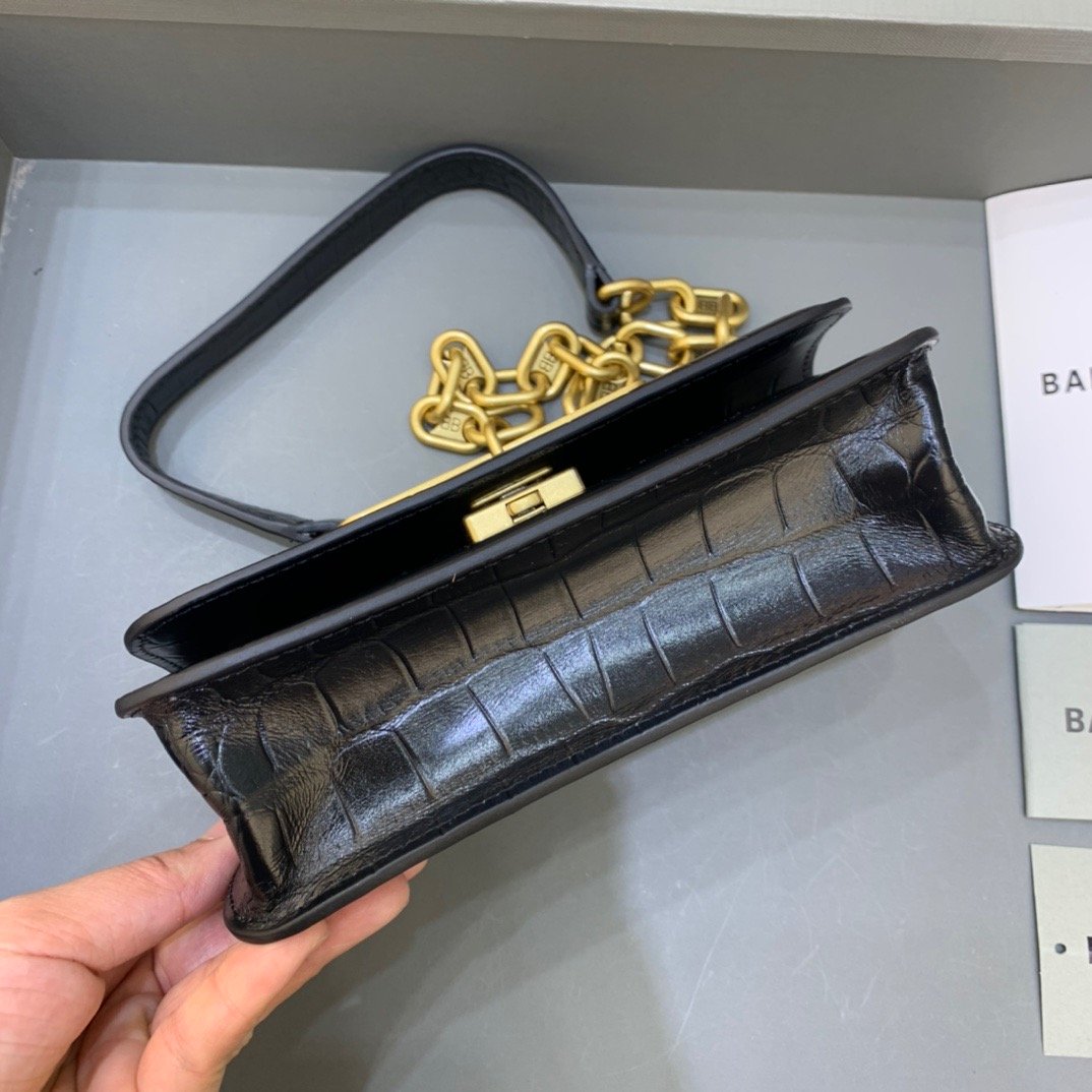 Top Quality Gossip Small On Chain Shoulder Bag Black, For Women,  Bags 7.4in/19cm