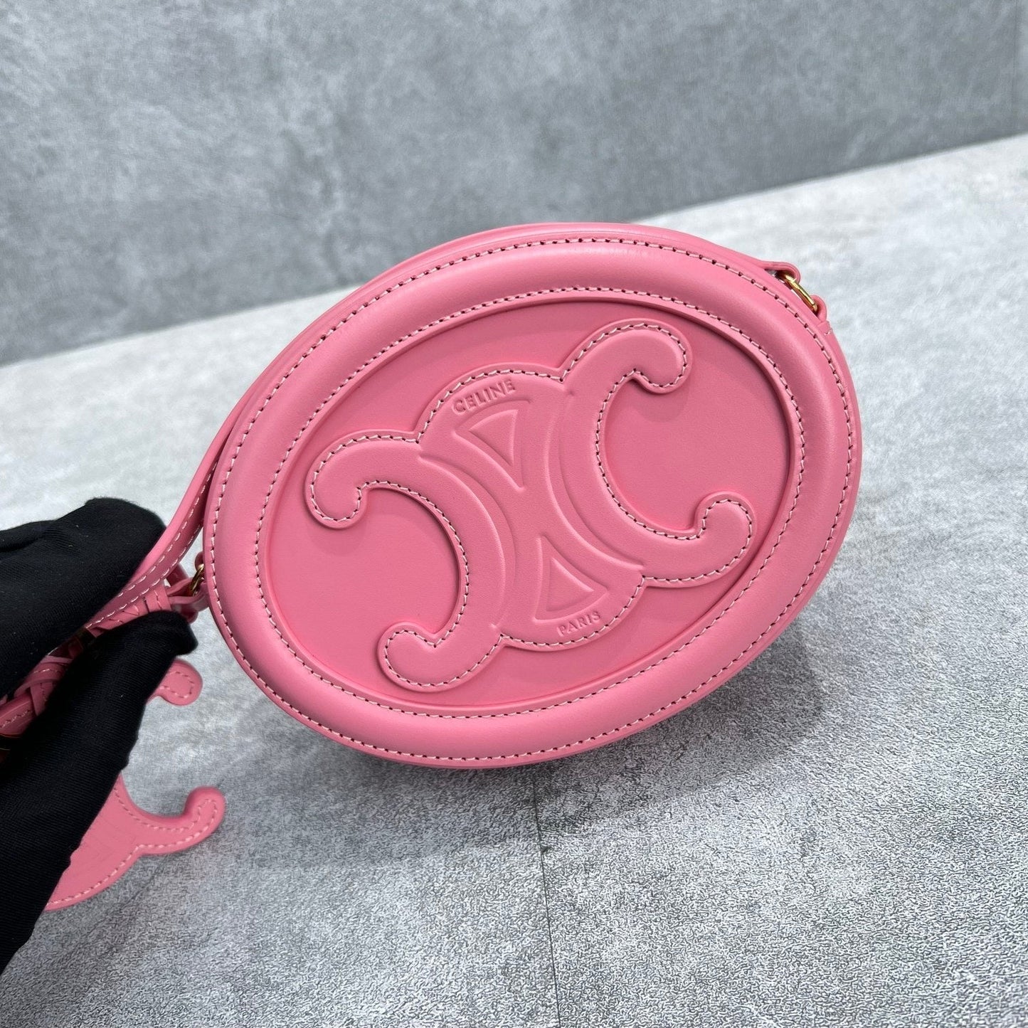 Top Quality Crossbody Oval Purse Cuir Triomphe PiNike For Women 6in/16cm 10I703DPQ.27LK