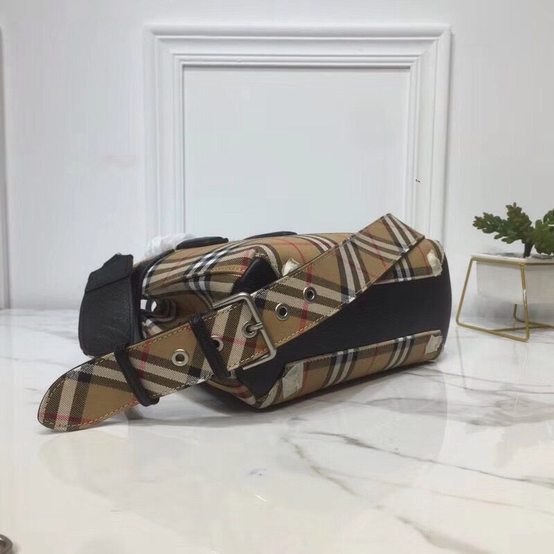 Top Quality Small Banner  Check And Tote Black For Women, Womenâs Bags 10.5in/26cm
