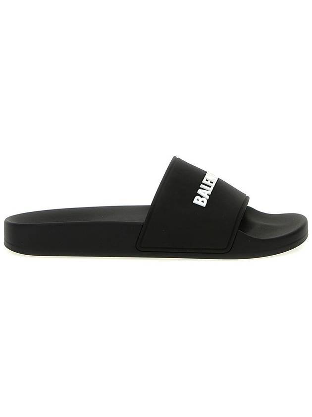Luxury Balenciaga Trending 2025 Logo Slippers Black