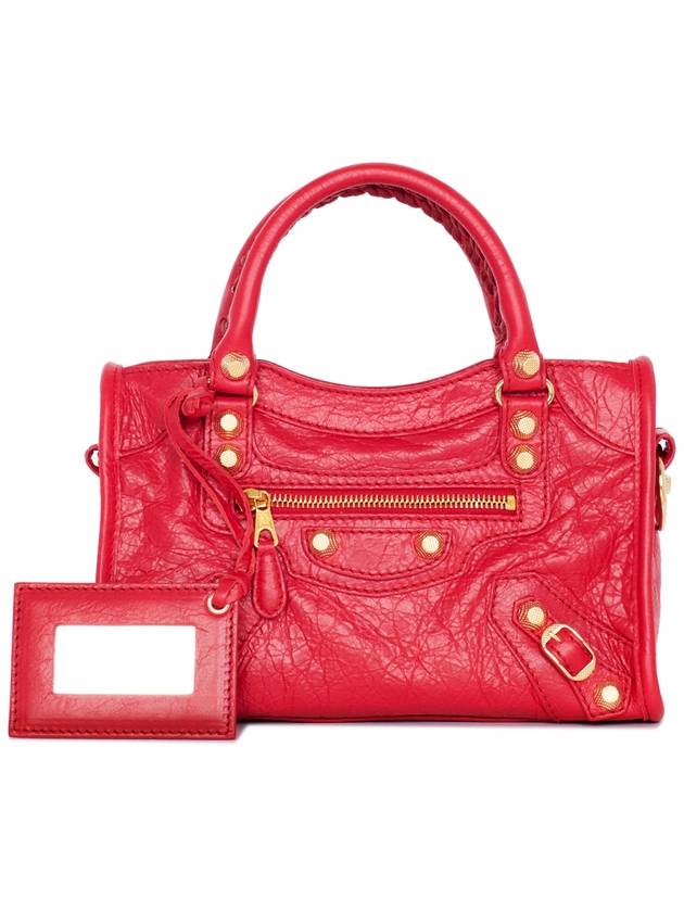 Luxury Balenciaga Trending 2025 Giant City Mini Leather Tote Bag Red