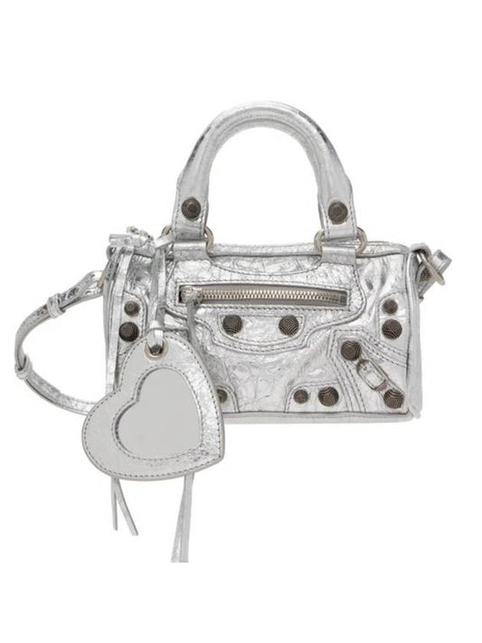 Luxury Balenciaga Trending 2025 Le Cagole Nano Tote Bag Silver